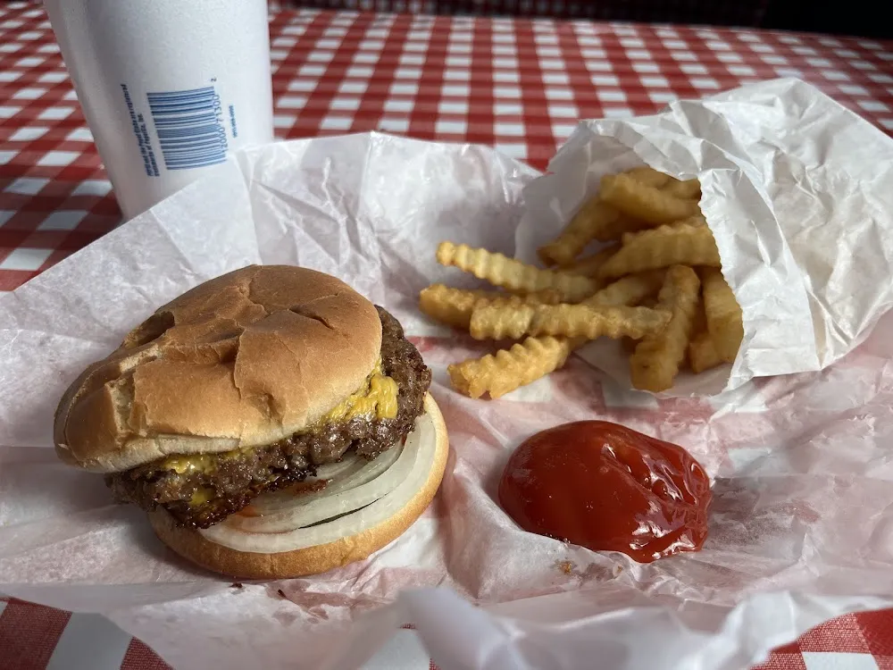 Double Smash Cheeseburger and Fries