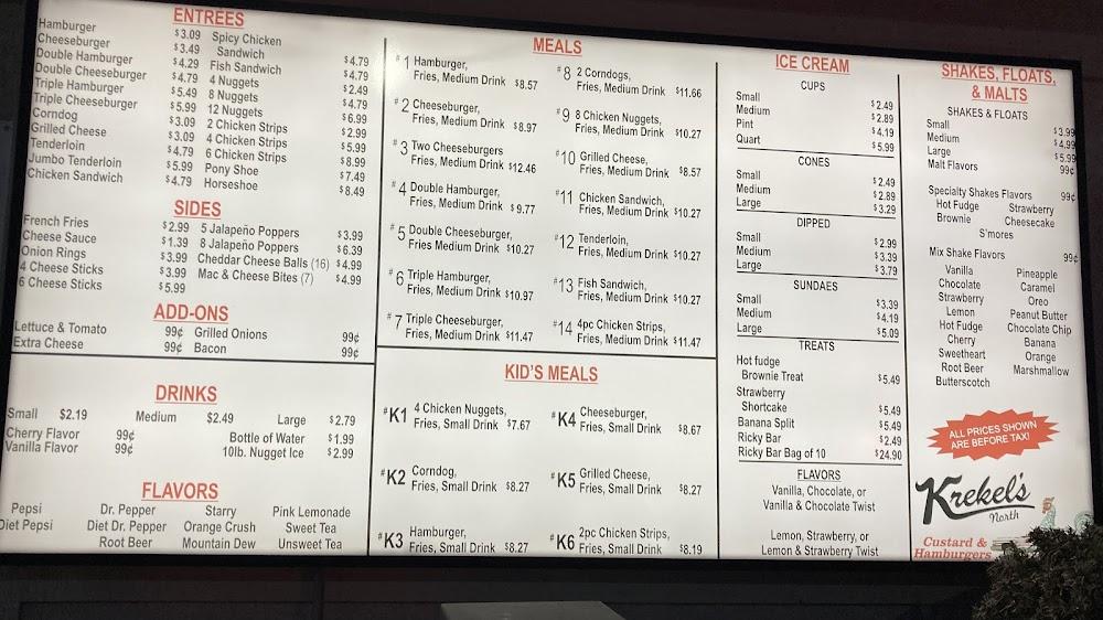 Krekel's Custard Menu image 2